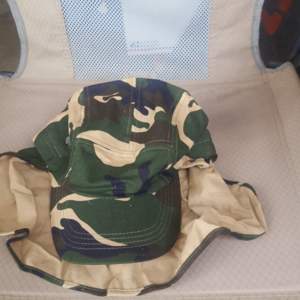 3 Camo W/Drape Ball Cap New